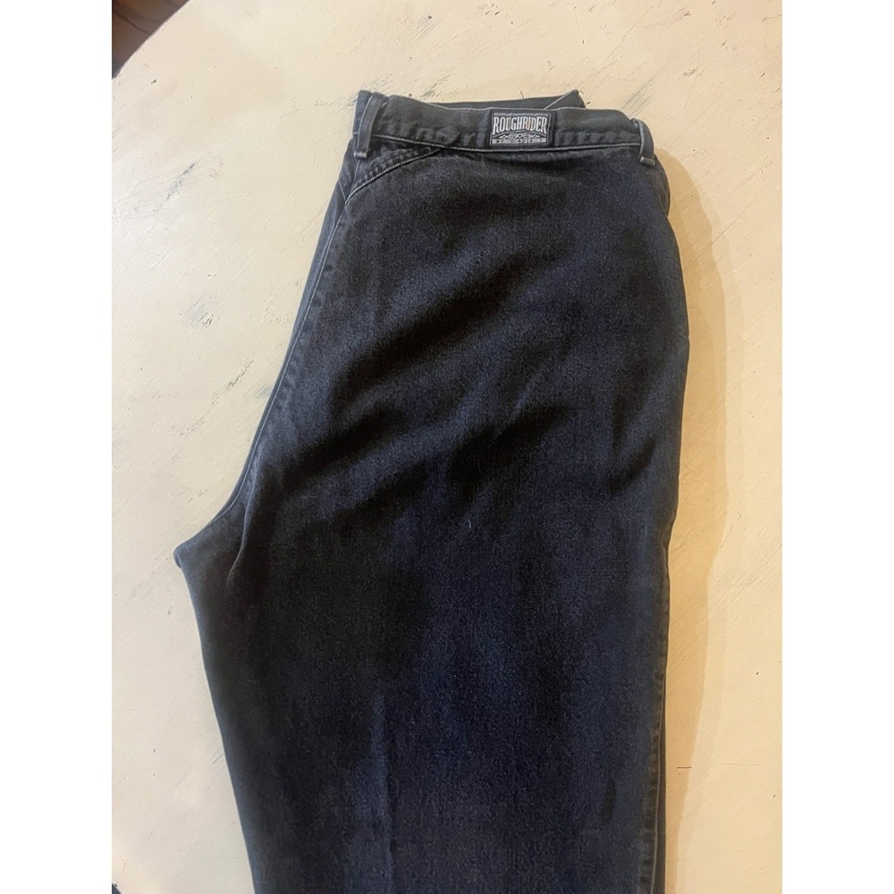 Vintage 1980s Rough Rider by Circle T Plus Size 22W Black Western Jeans - Picture 2 of 7